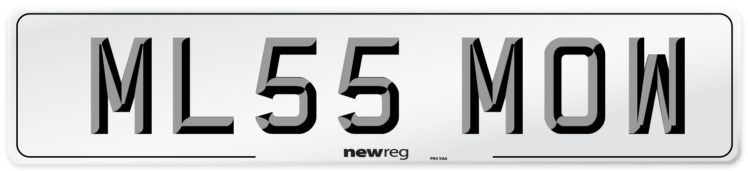 ML55 MOW Number Plate from New Reg
